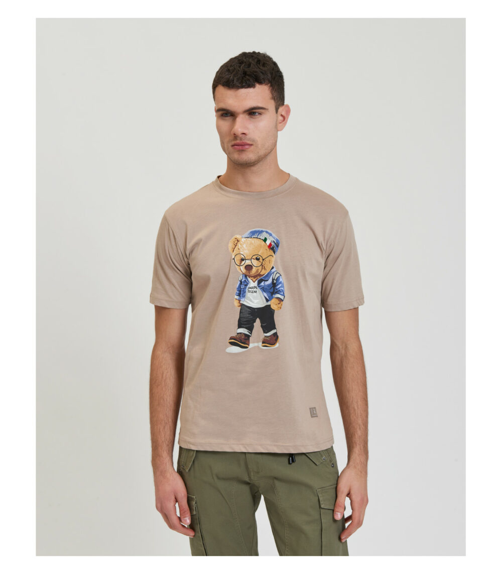 T-SHIRT CON STAMPA TEDDY