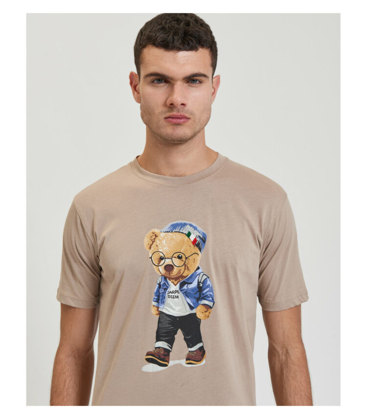 T-SHIRT CON STAMPA TEDDY